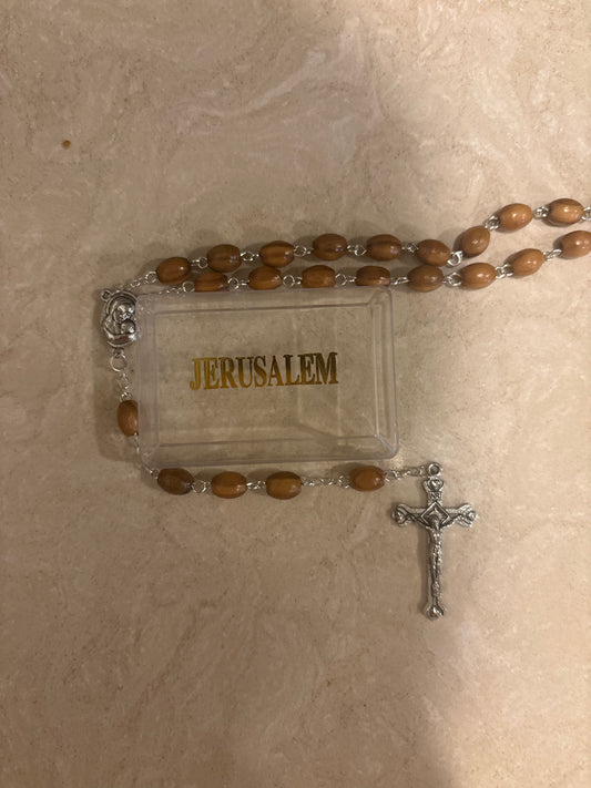 Wooden Bead Catholic Rosary